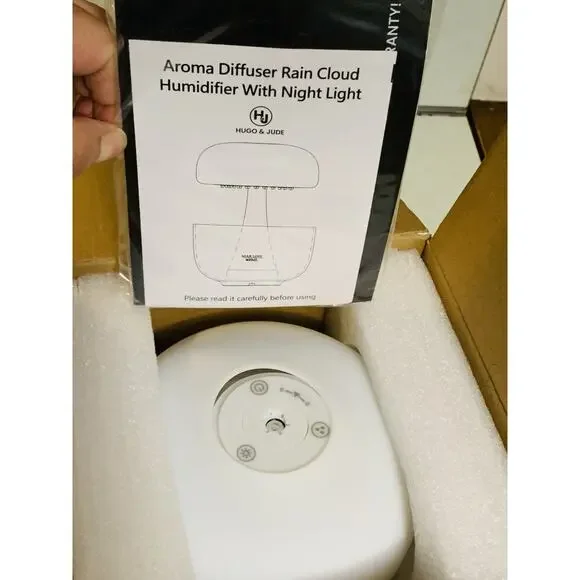 Humidifier Rain Cloud Colorful Night Light Aromatherapy Essential Oil Diffuser - Picture 3 of 8